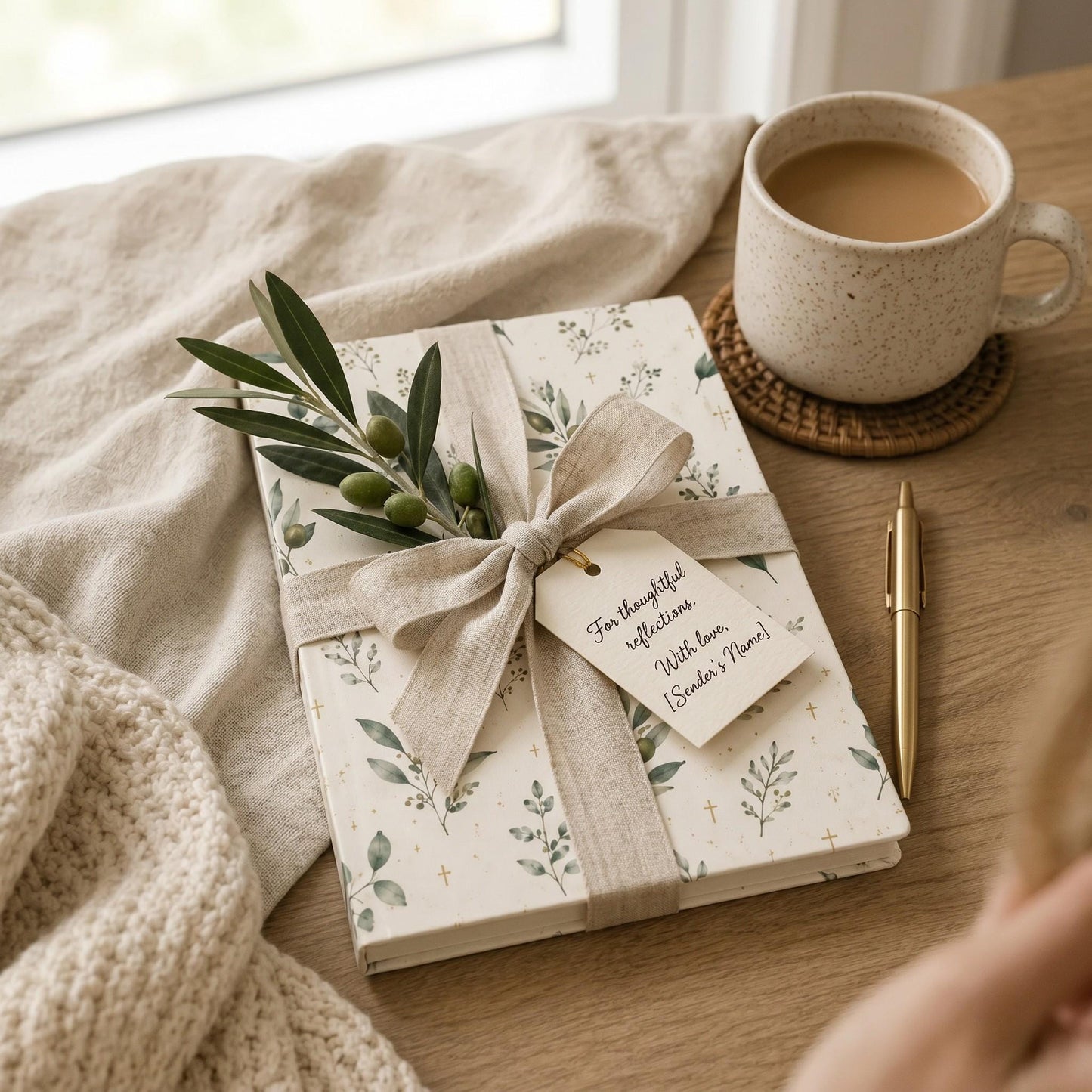 Christian Prayer Journal – Hardback Botanical Daily Devotion - Heavenly Treasures