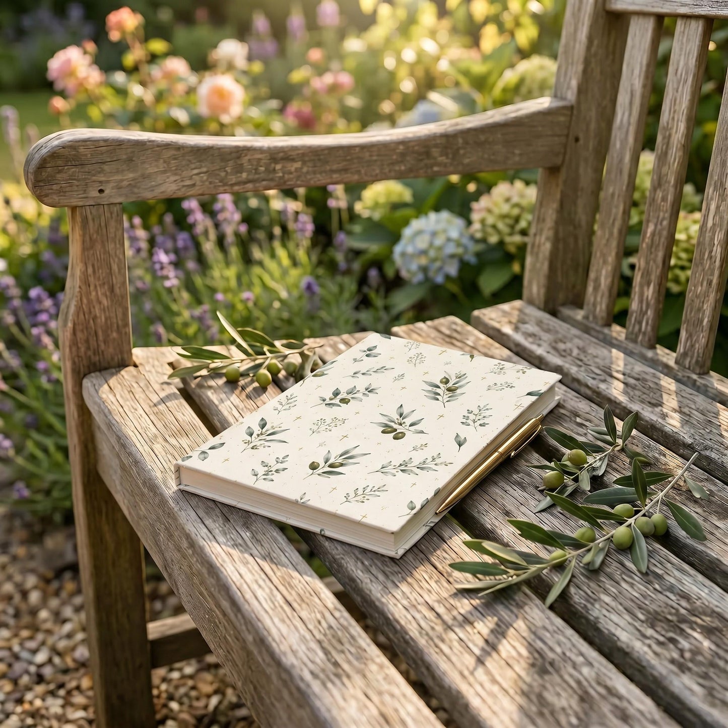 Christian Prayer Journal – Hardback Botanical Daily Devotion - Heavenly Treasures