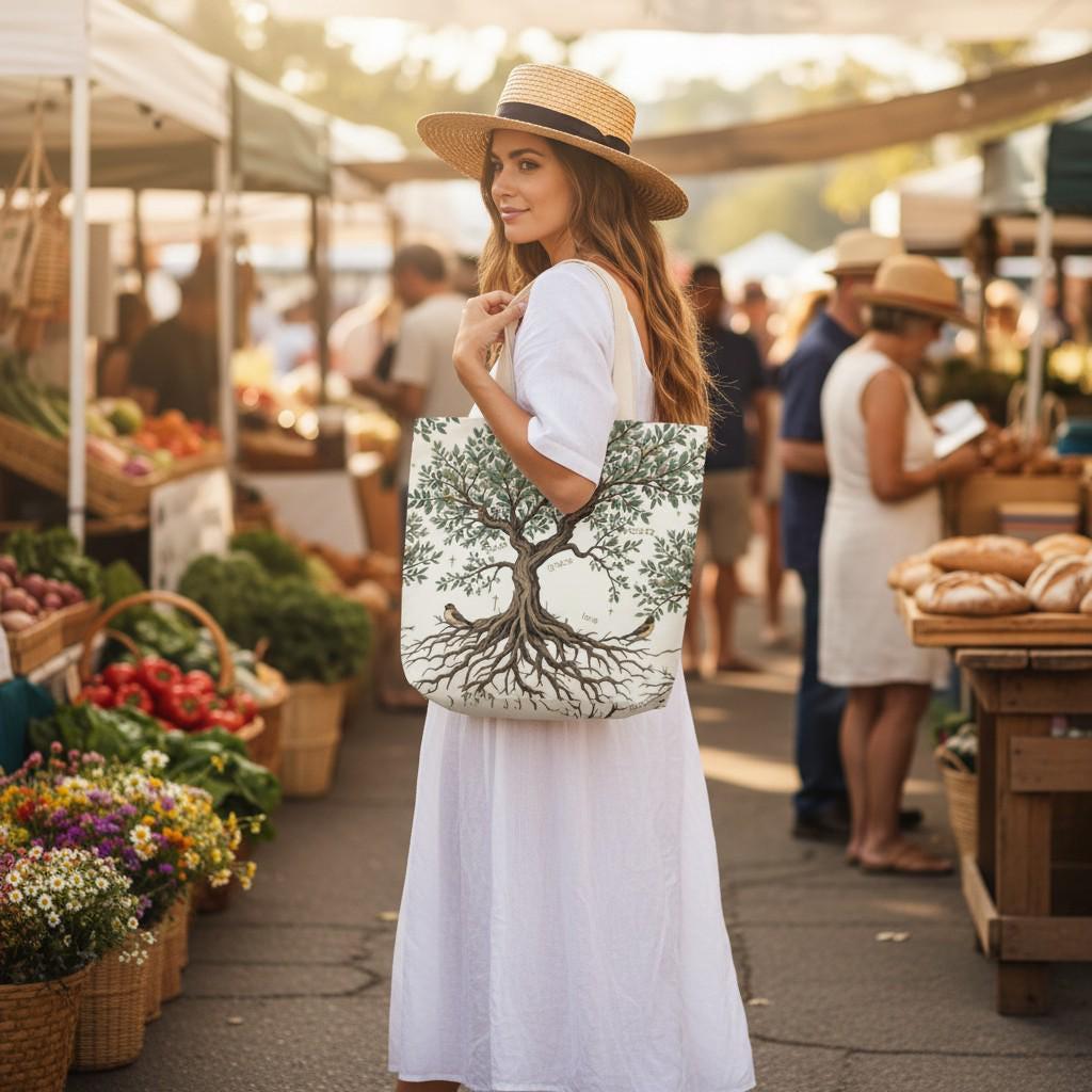 Tree of Life Tote Bag – Faith-inspired Canvas for Church - Heavenly Treasures