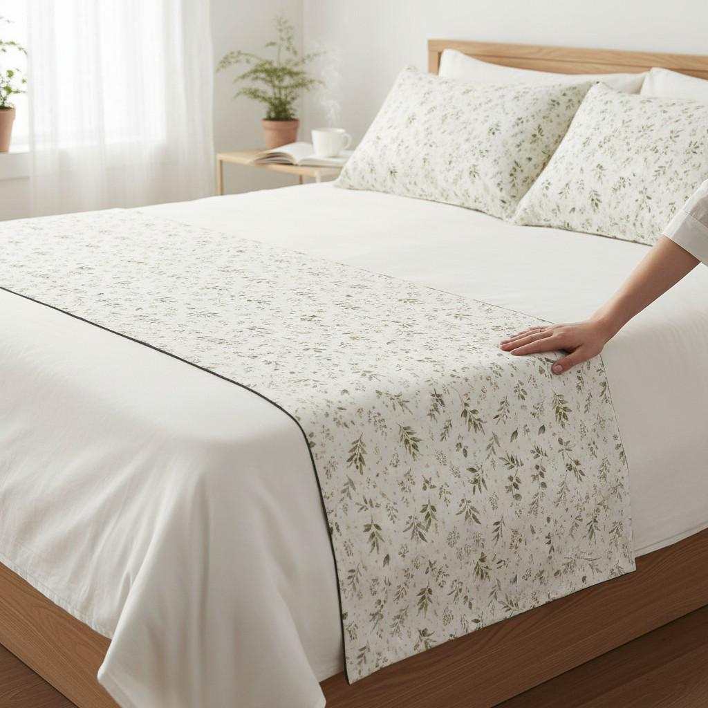 Farmhouse Fabric Yard – Olive Branch Botanical Print on Premium Cotton - Heavenly Treasures