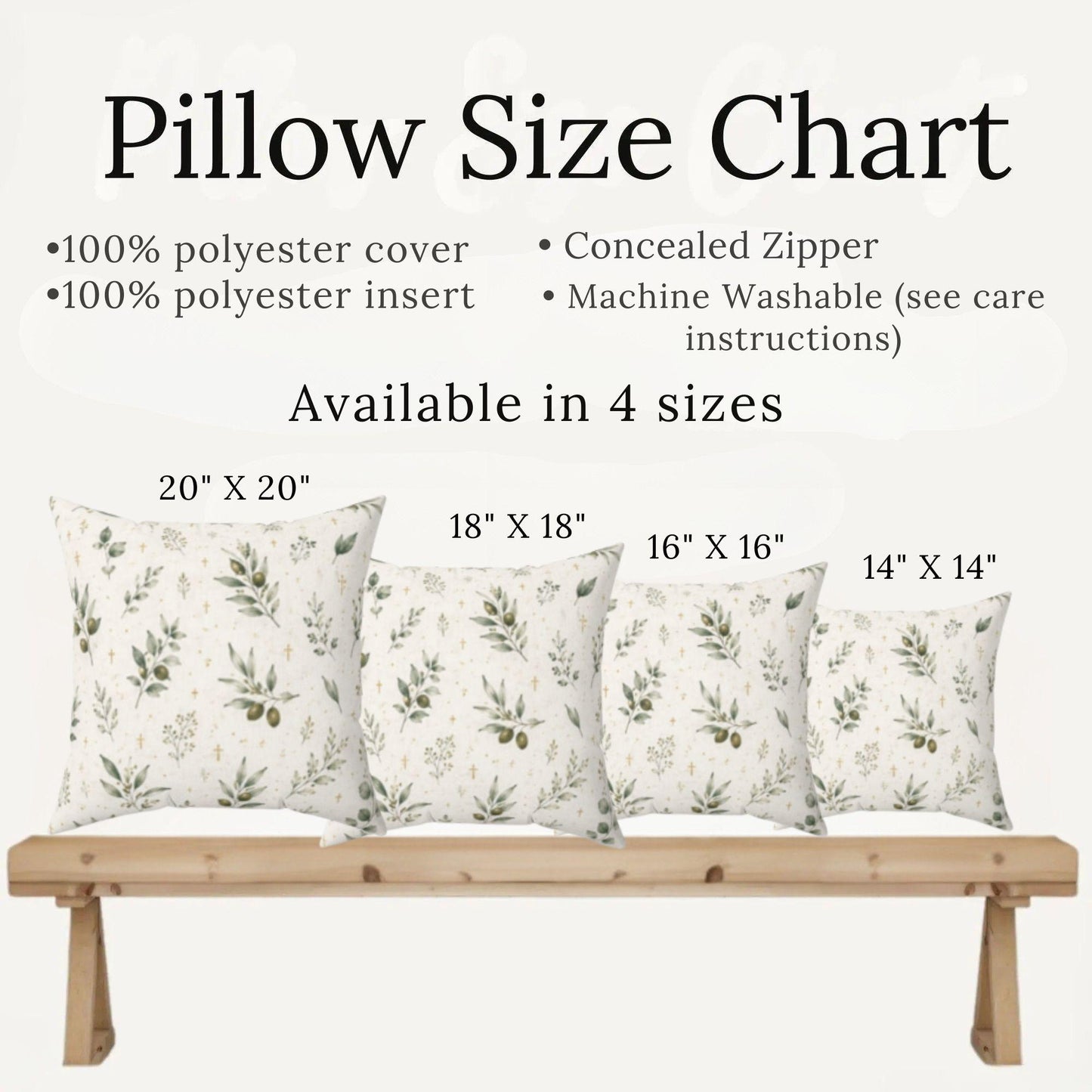 Sage Throw Pillow – Olive Branch Botanical Christian Farmhouse - Heavenly Treasures