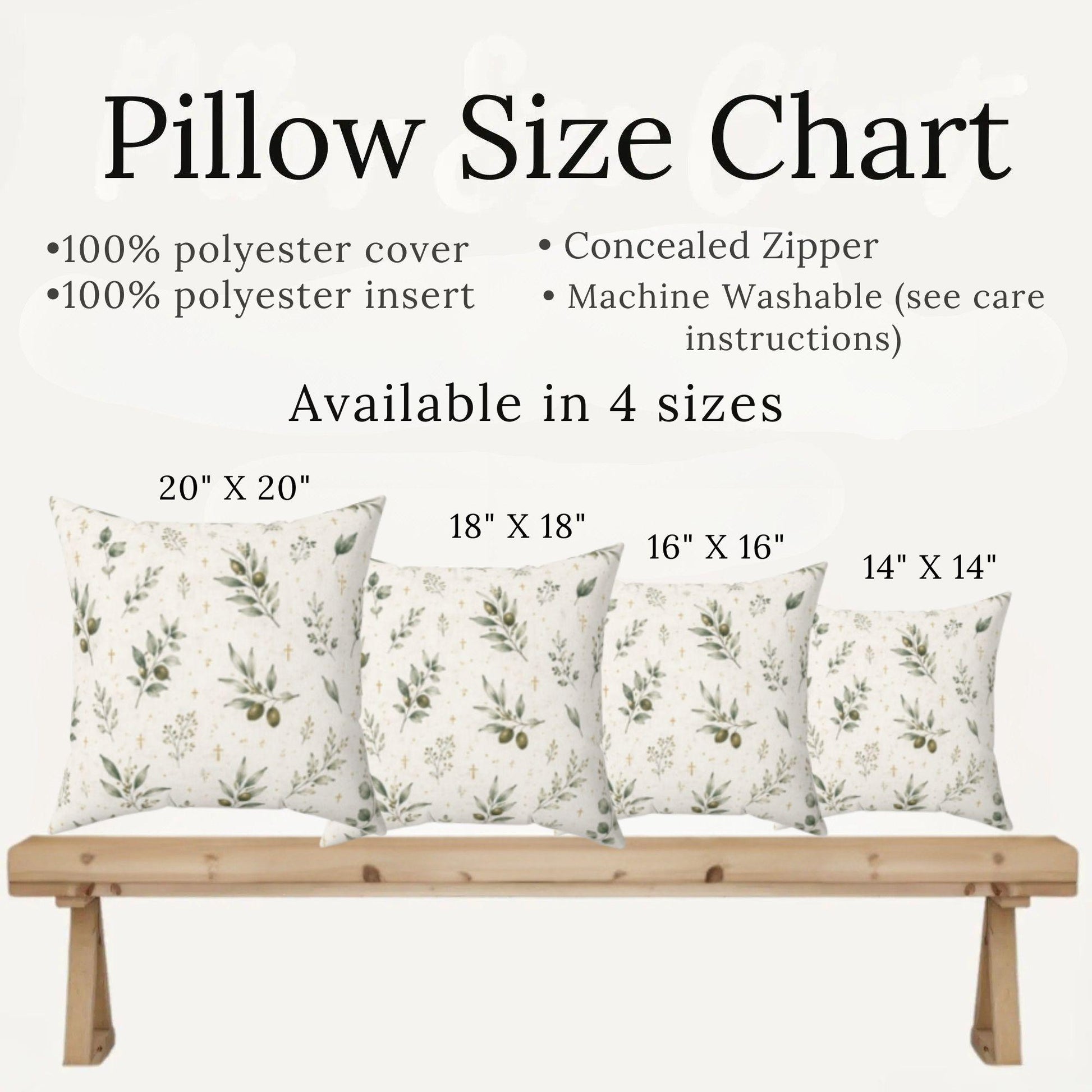 Sage Throw Pillow – Olive Branch Botanical Christian Farmhouse - Heavenly Treasures