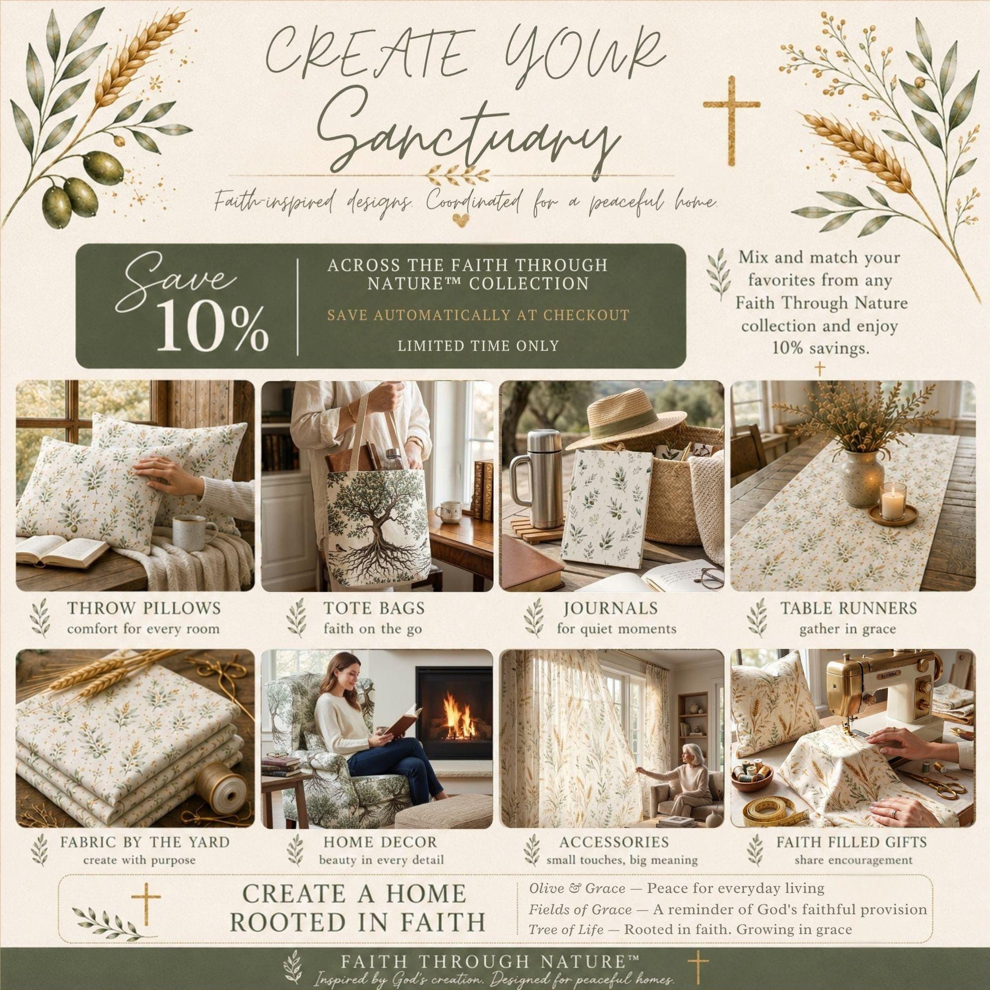 Christian Prayer Journal – Hardback Botanical Daily Devotion - Heavenly Treasures