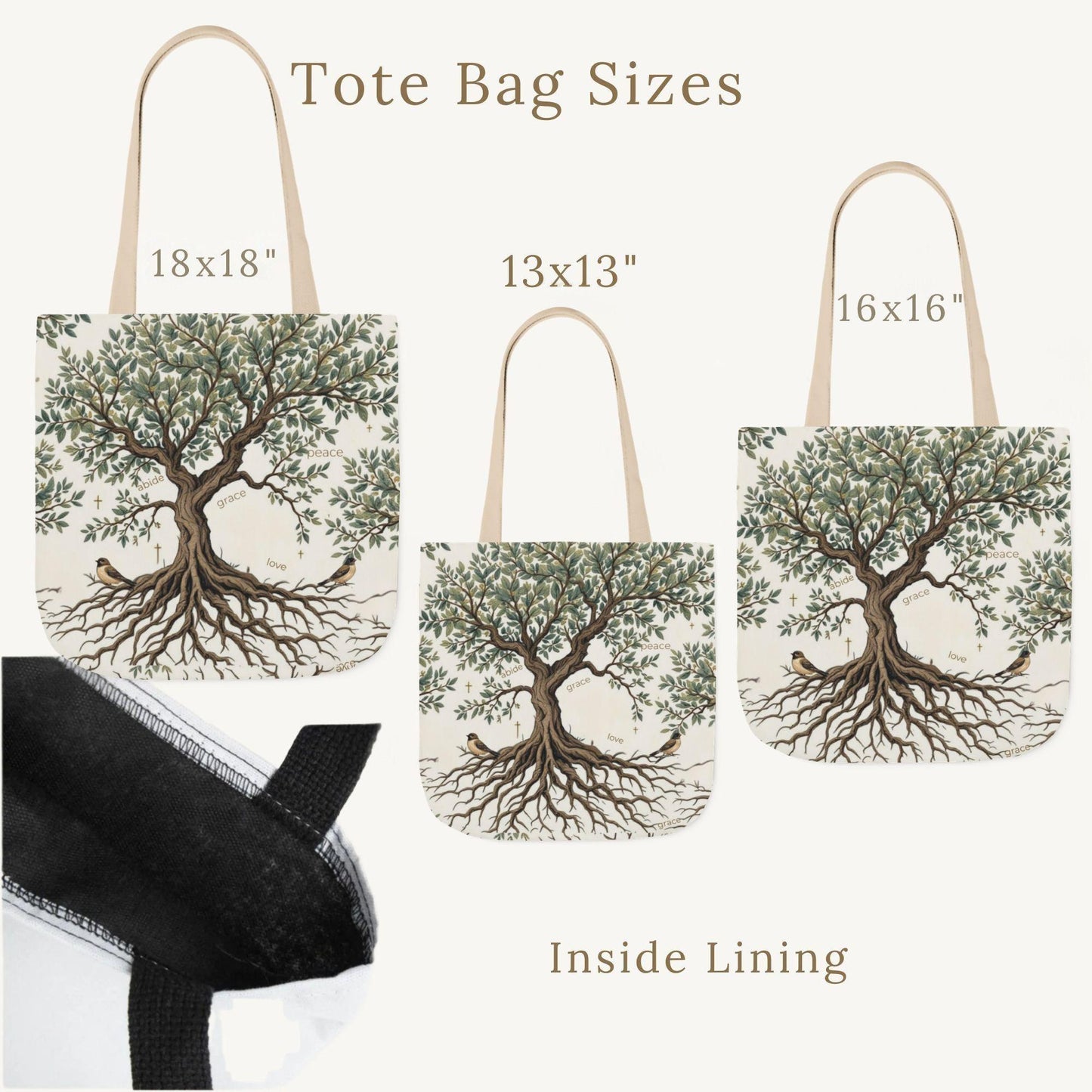 Tree of Life Tote Bag – Faith-inspired Canvas for Church - Heavenly Treasures