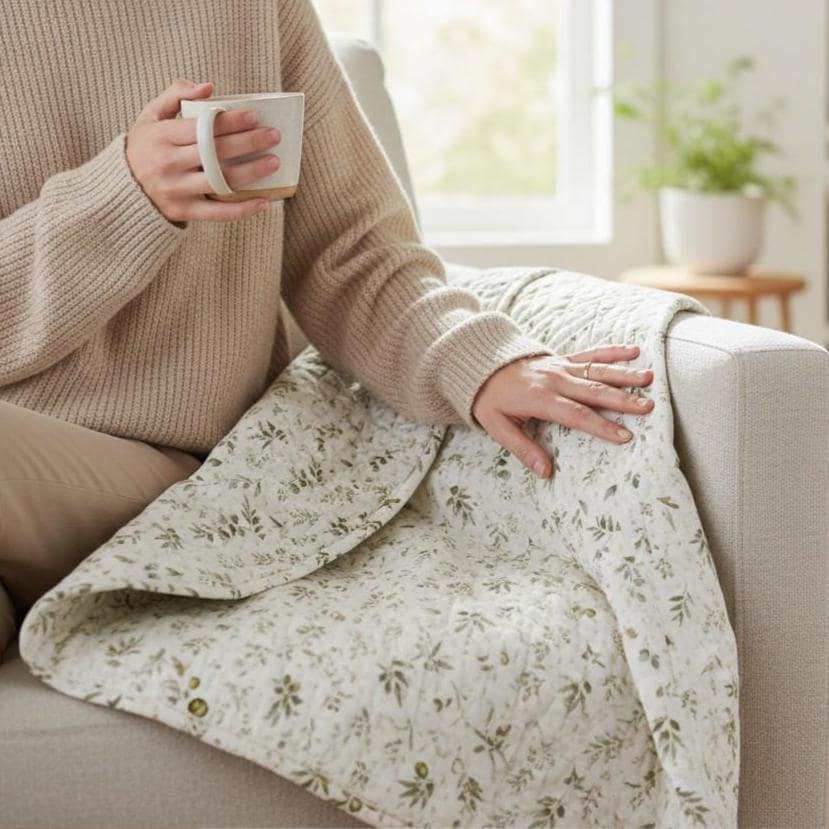 Farmhouse Fabric By The Yard Premium Cotton Material Botanical Print Design Olive Branch Pattern Neutral Beige Background Perfect For Quilting Projects Sewing Crafts Pillow Covers Curtain Panels Home Upholstery French Country Cottage Style