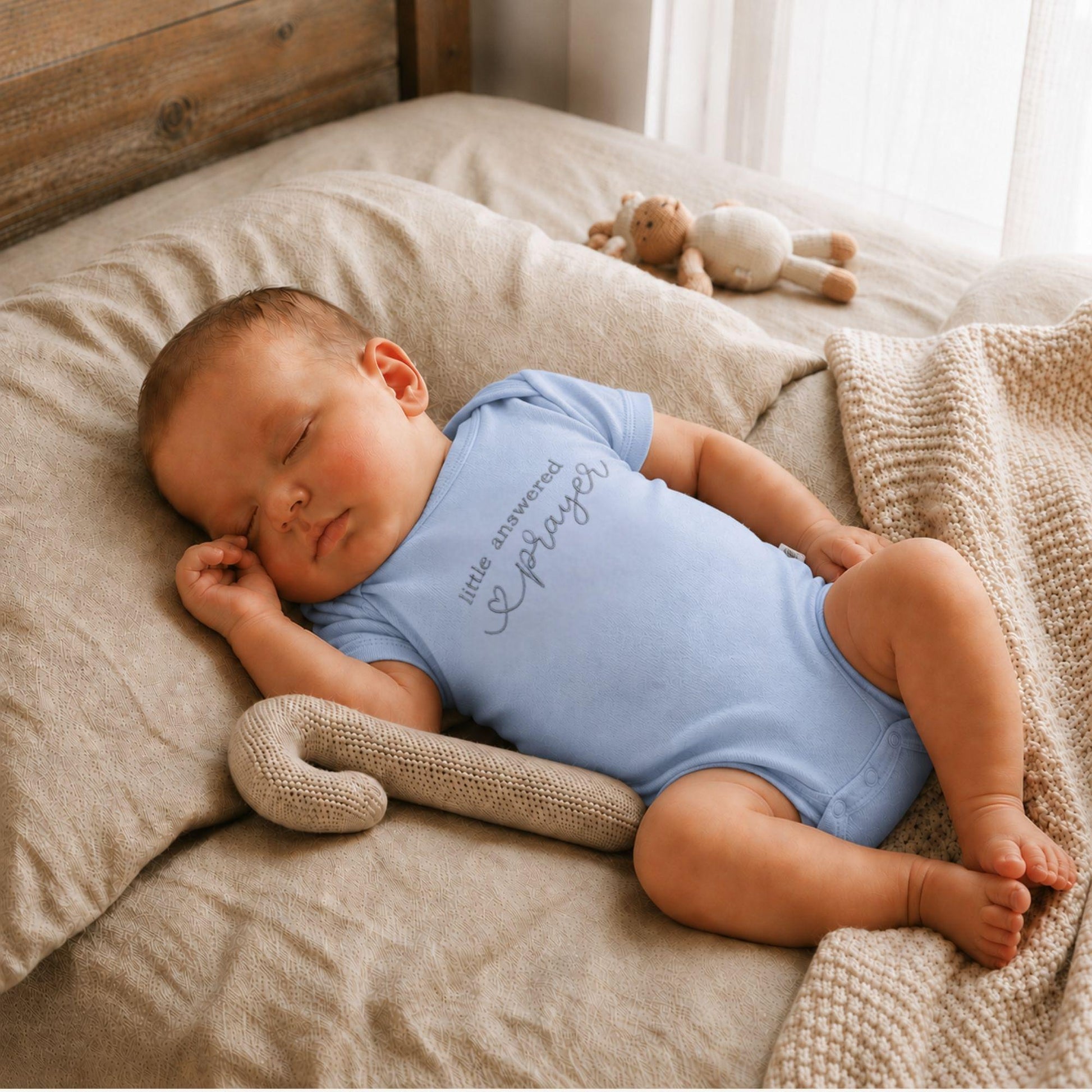 Baby Bodysuit Embroidered Design Baptism Outfit Baby Christening Onesie Faith Inspired Clothing Child Of God Motif Religious Baby Gift Dedication Day Attire Soft Comfortable Infant Wear Premium Quality Embroidery Baby Shower Present