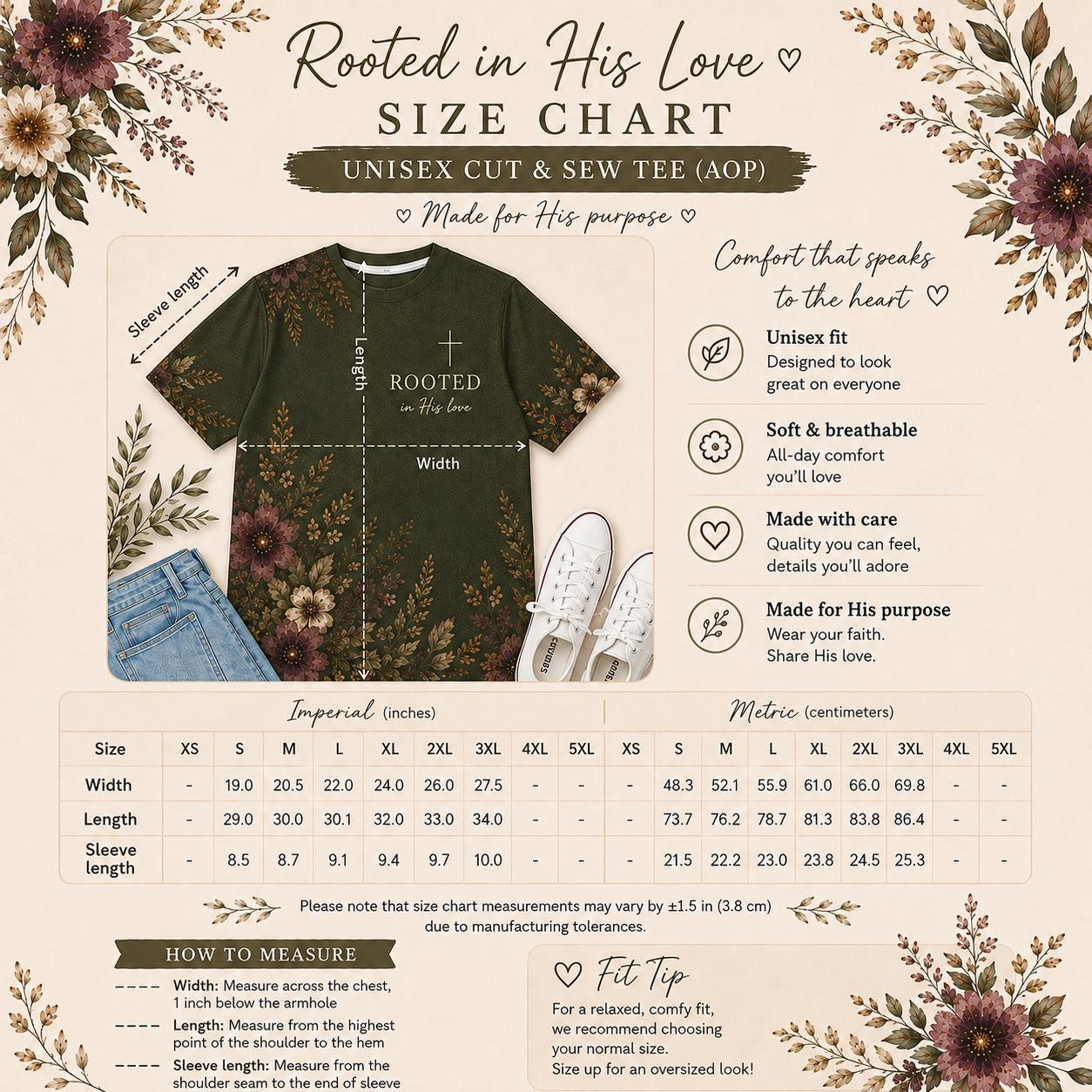 Religious Apparel Women Christian Faith Shirt Vintage Botanical Design Bible Study Group Wear Rooted In Love Tee Floral Cross Motif Olive Green Faith Graphic Inspirational Church Outfit Jesus Follower Gift Casual Worship Clothing Meaningful