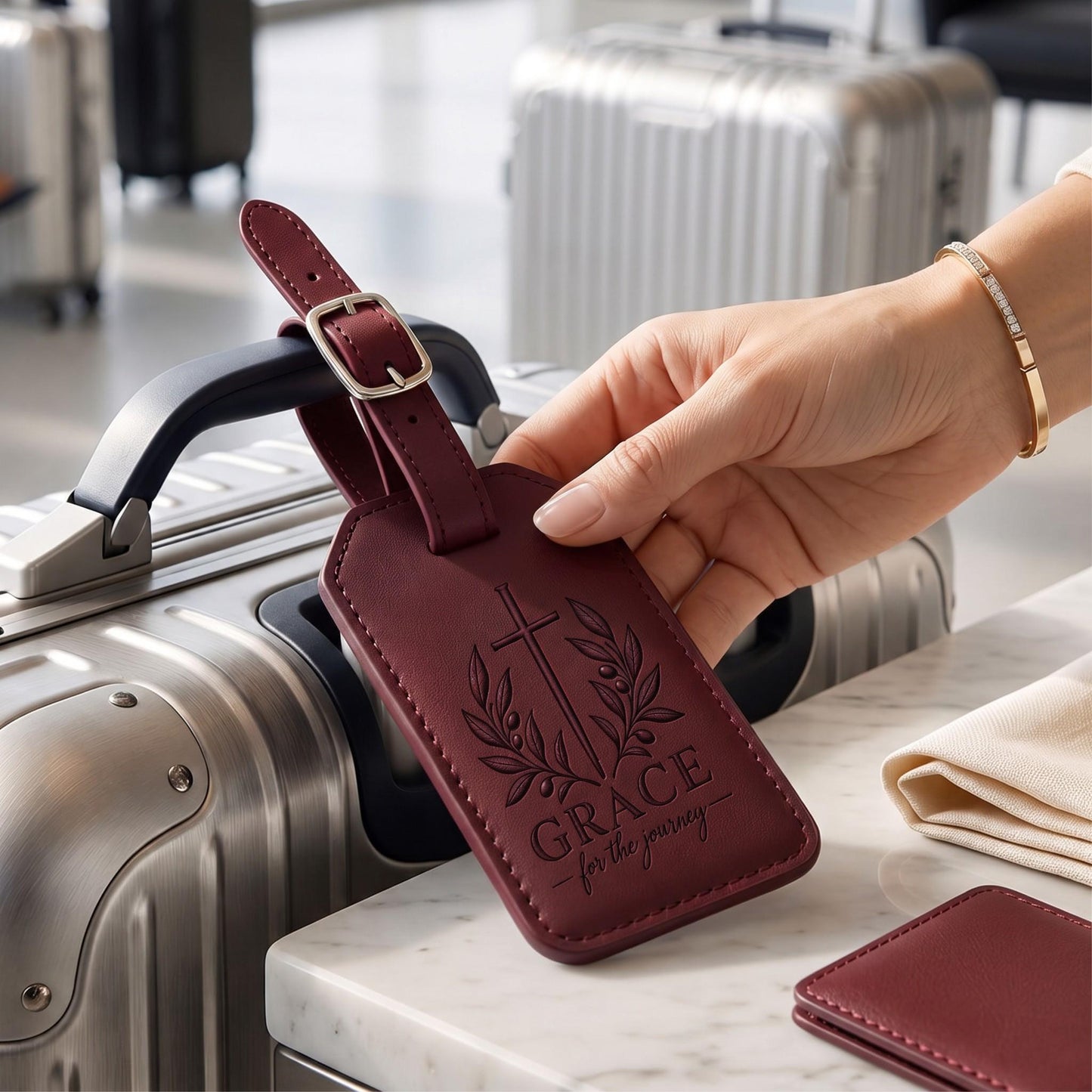 Christian Travel Gift Set – Engraved Journal, Passport Holder & Luggage Tag - Heavenly Treasures