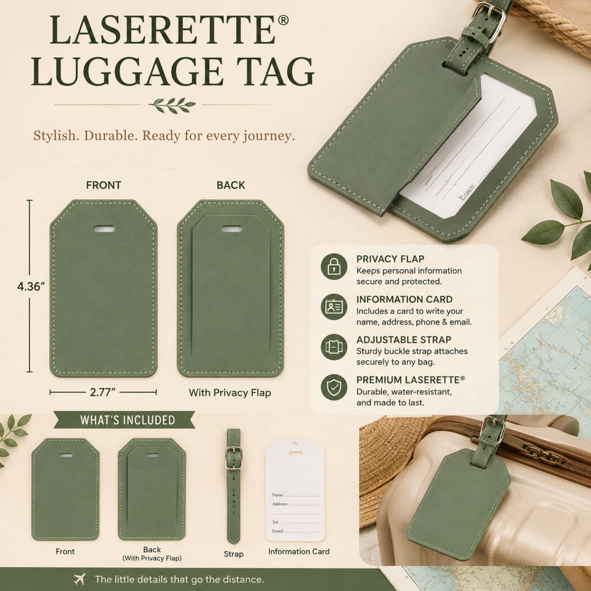 Christian Travel Gift Set – Engraved Journal, Passport Holder & Luggage Tag - Heavenly Treasures
