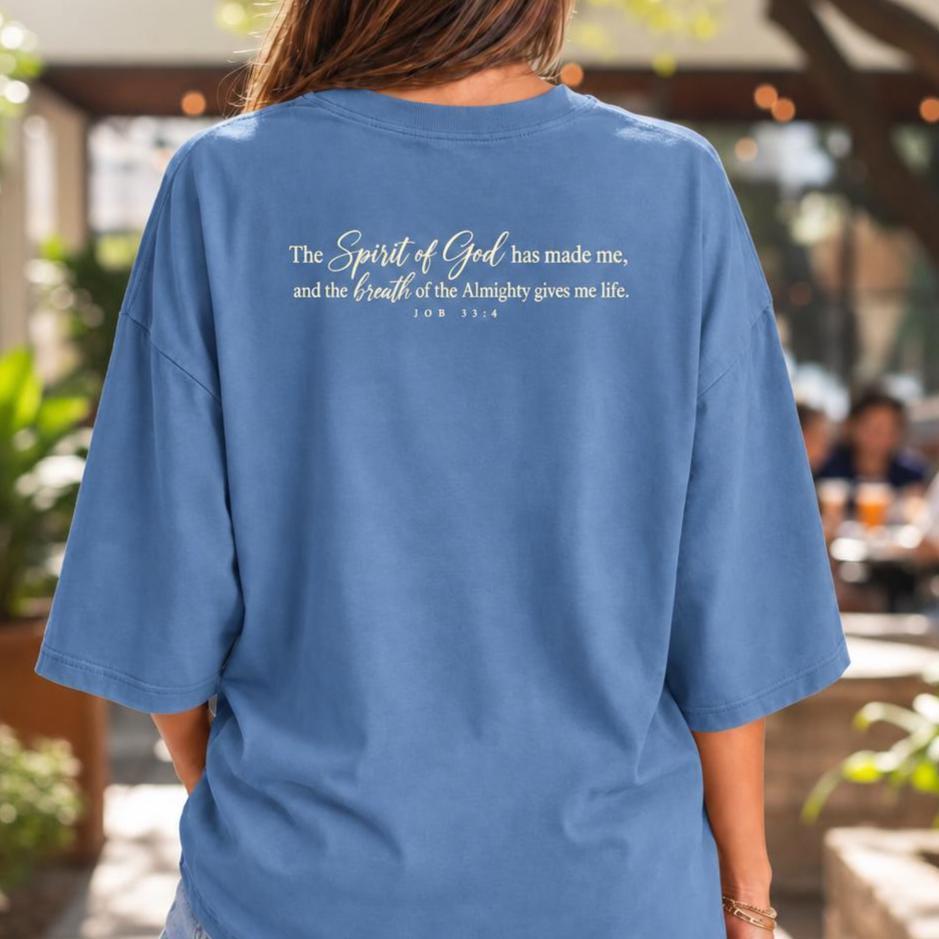 Bible Verse Shirt – Job 33:4 Christian Faith Apparel for Women