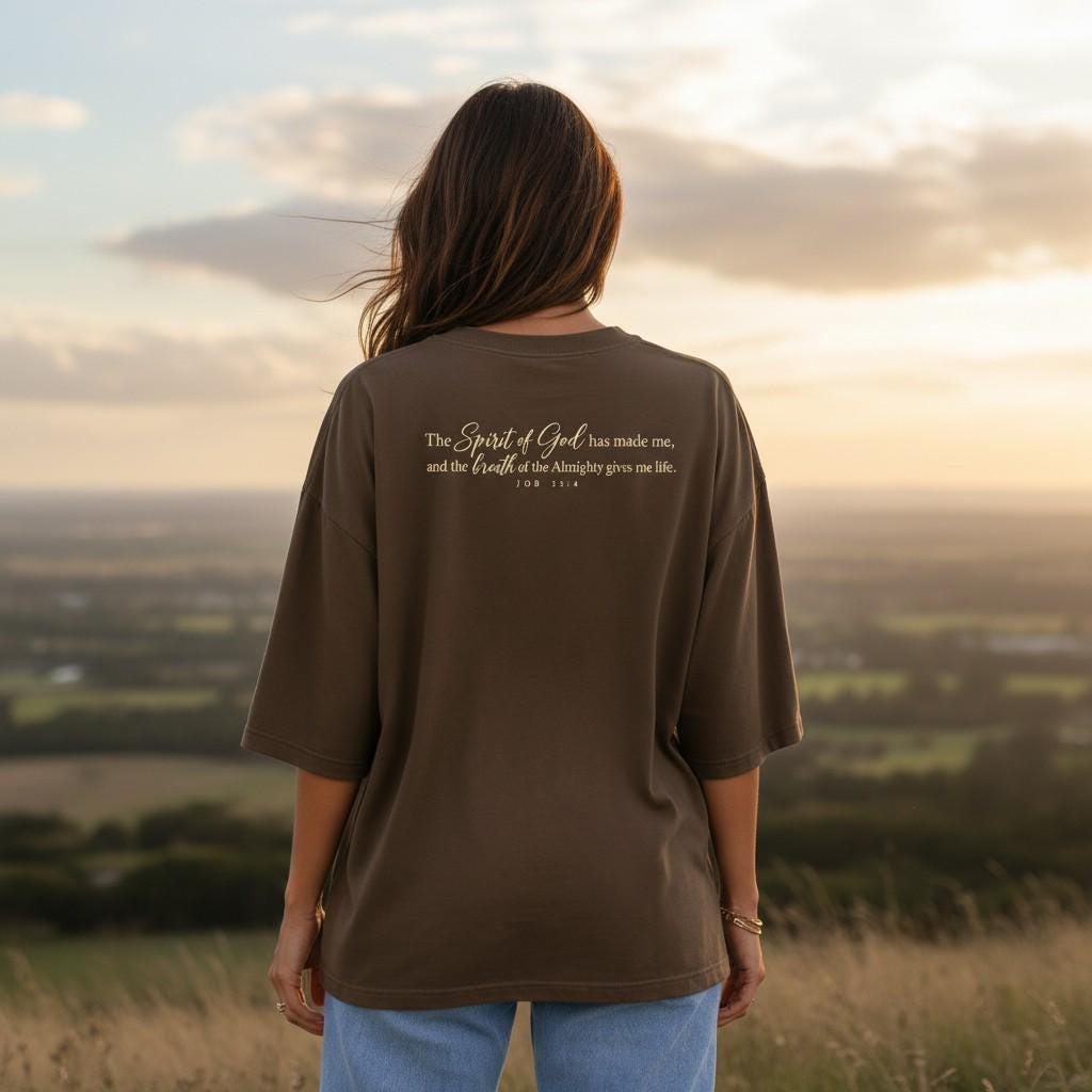 Bible Verse Shirt – Job 33:4 Christian Faith Apparel for Women