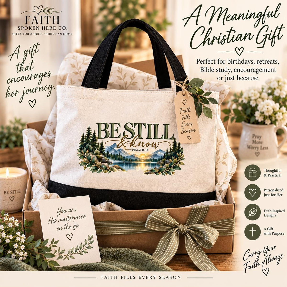 Personalized Christian Tote Bag
