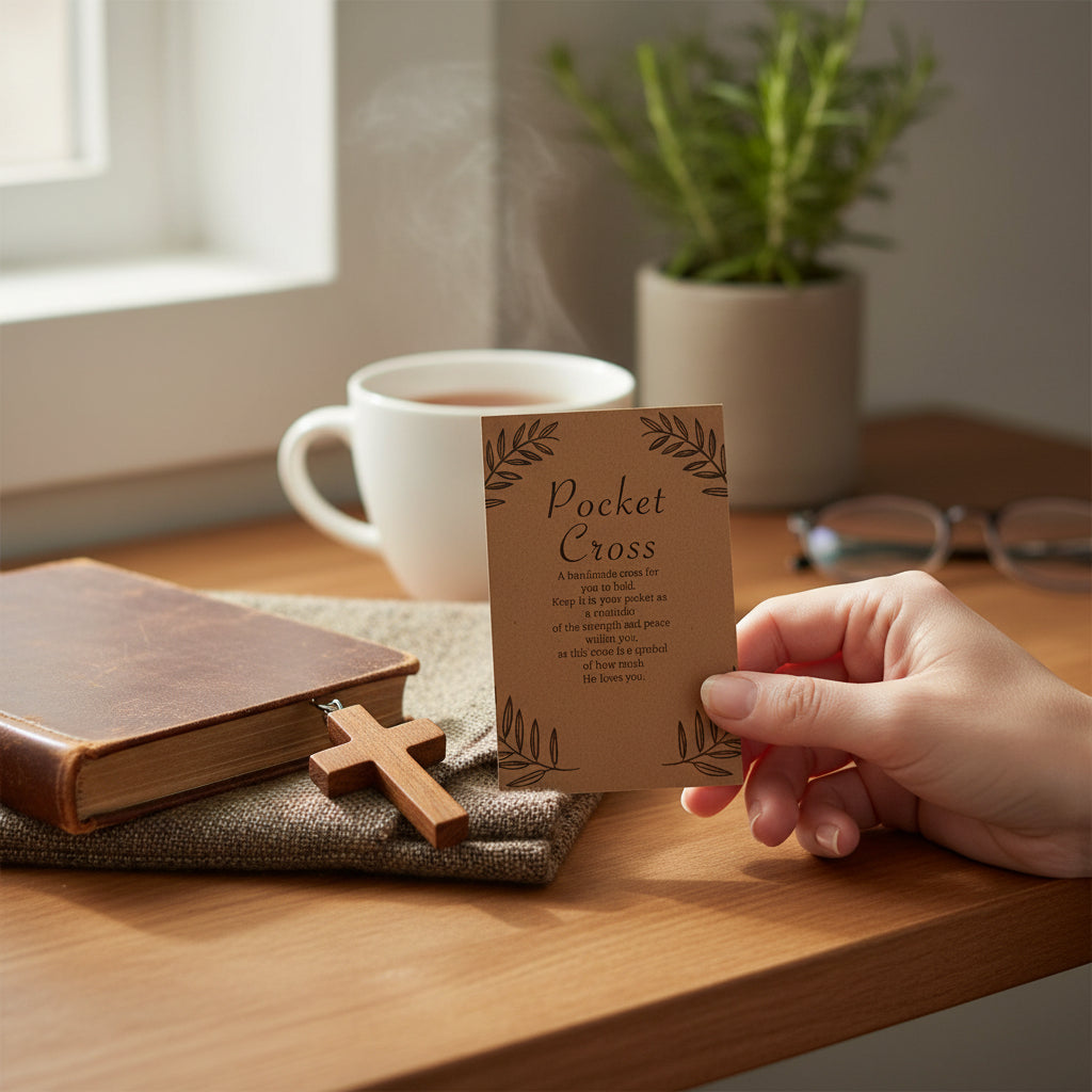 Faith Keepsake Gift Set – Thumbprint Cross, Mustard Seed Jar & Prayer Card - Heavenly Treasures