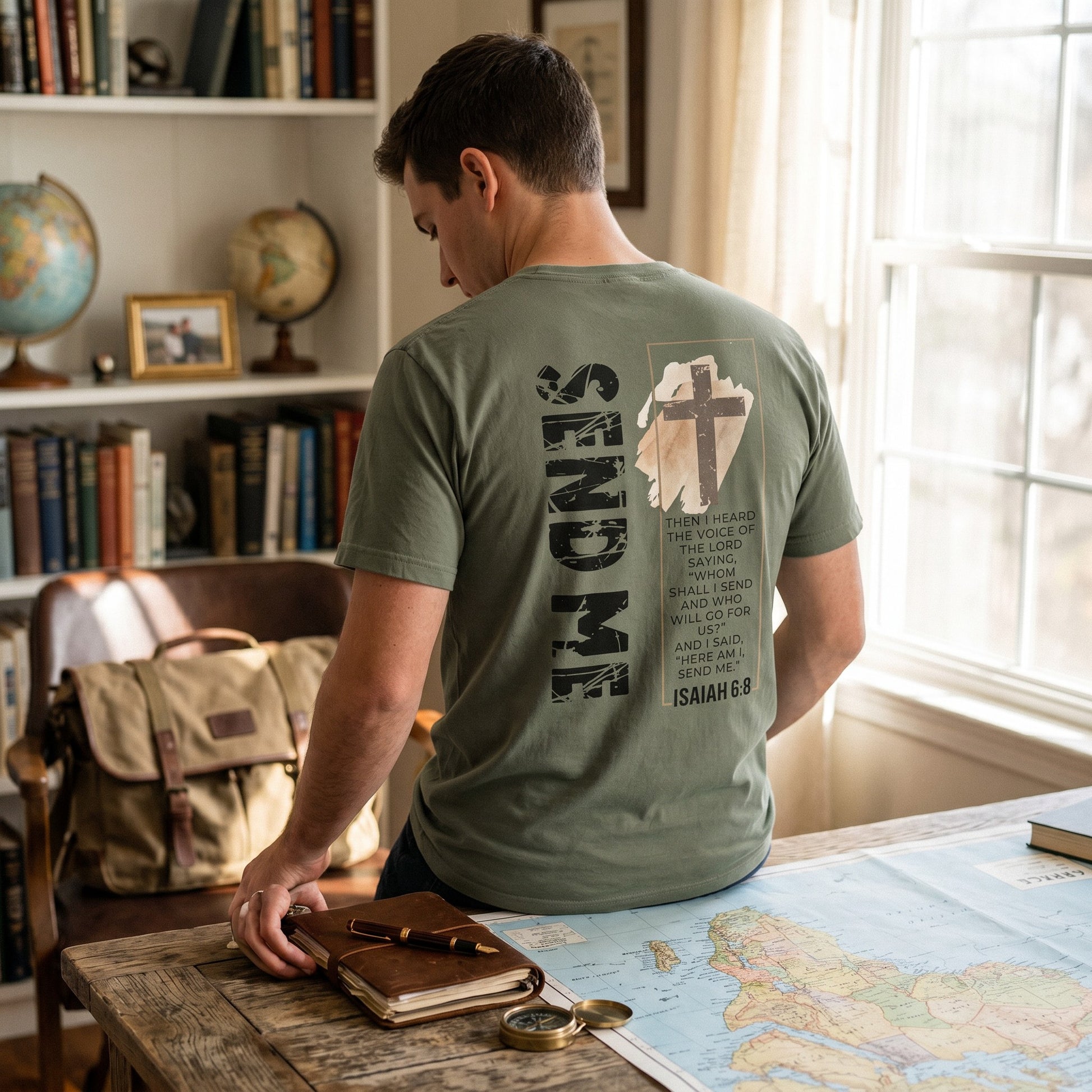 Isaiah 68 Shirt – Bold Missionary Faith Tee with Distressed Cross - Heavenly Treasures