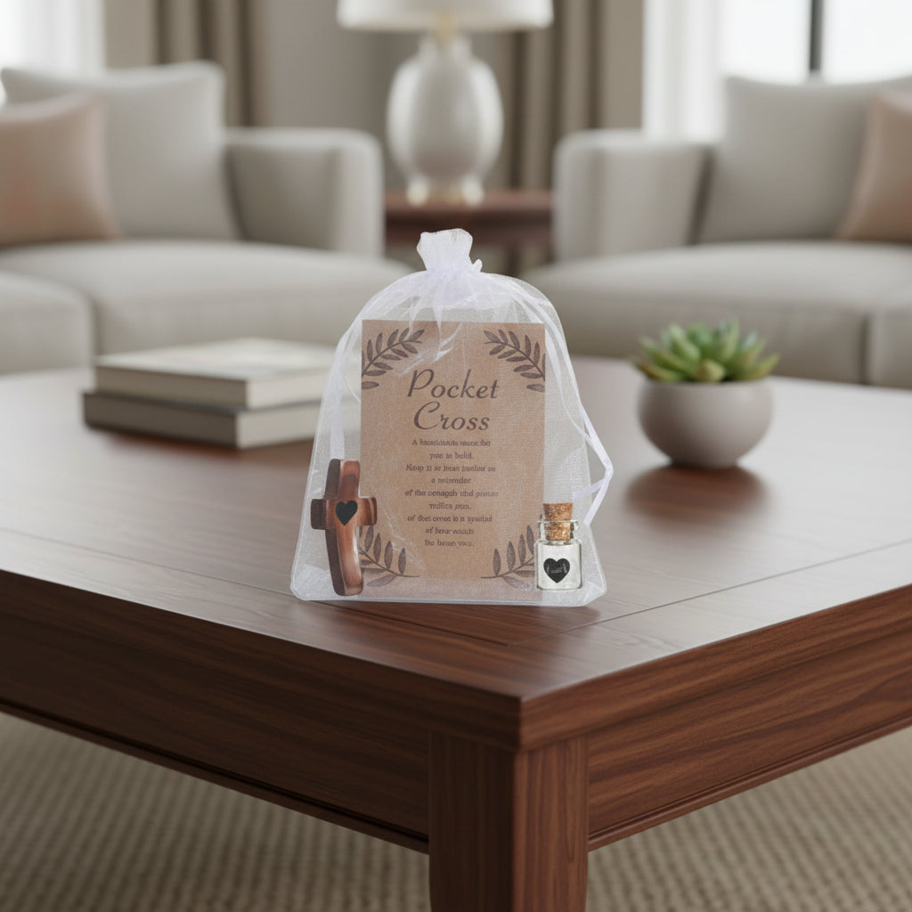 Faith Keepsake Gift Set – Thumbprint Cross, Mustard Seed Jar & Prayer Card - Heavenly Treasures