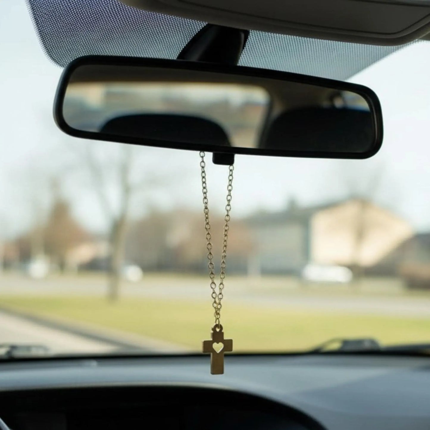 Handcrafted Olive Wood Cross Charm from the Holy Land - Heavenly Treasures