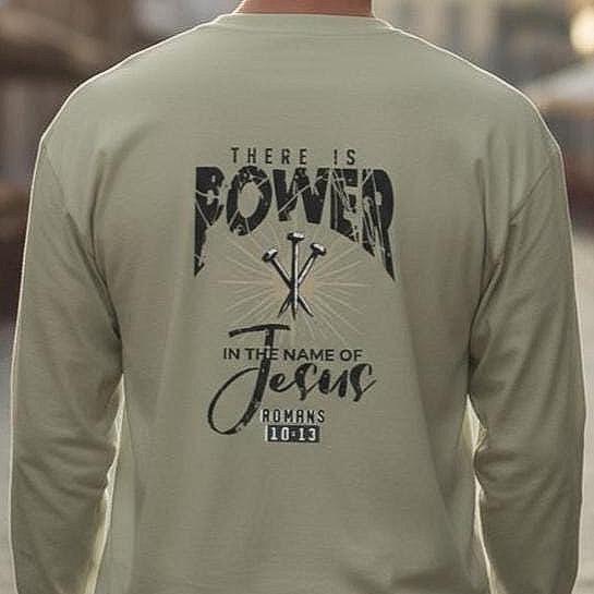 There Is Power in the Name of Jesus Tee – Christian Faith Shirt for Men - Heavenly Treasures