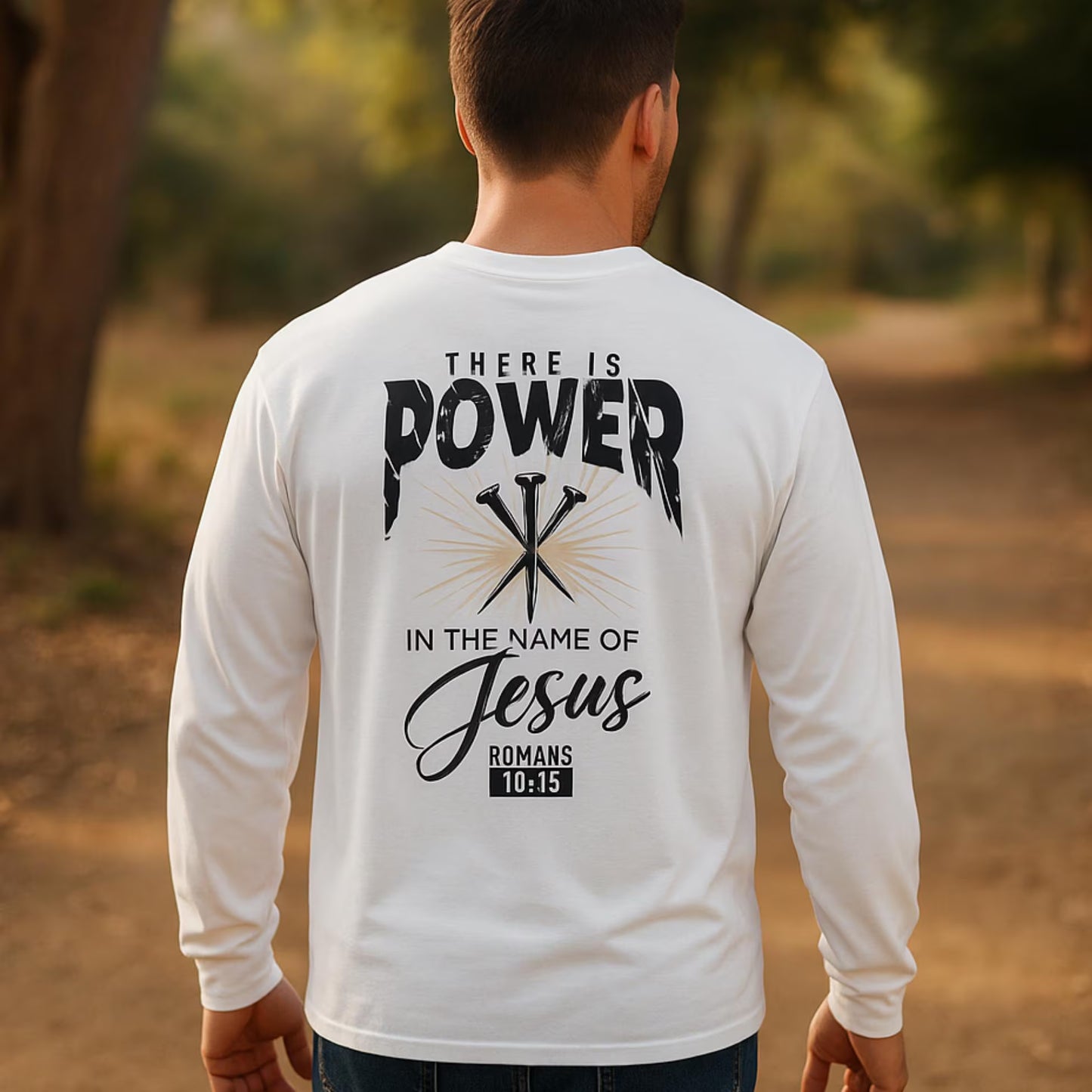 There Is Power in the Name of Jesus Tee – Christian Faith Shirt for Men - Heavenly Treasures